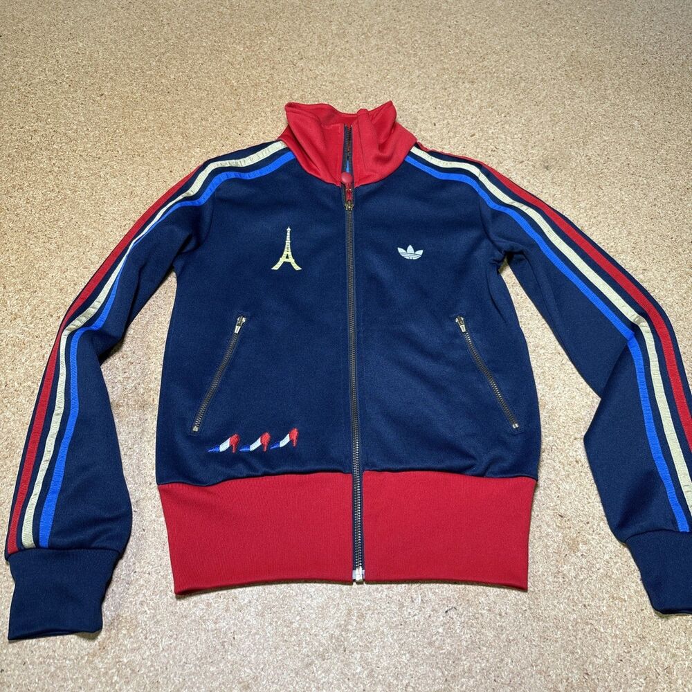 Adidas Originals Women's "Paris" City Series Firebird Vintage Track Jacket XS E2